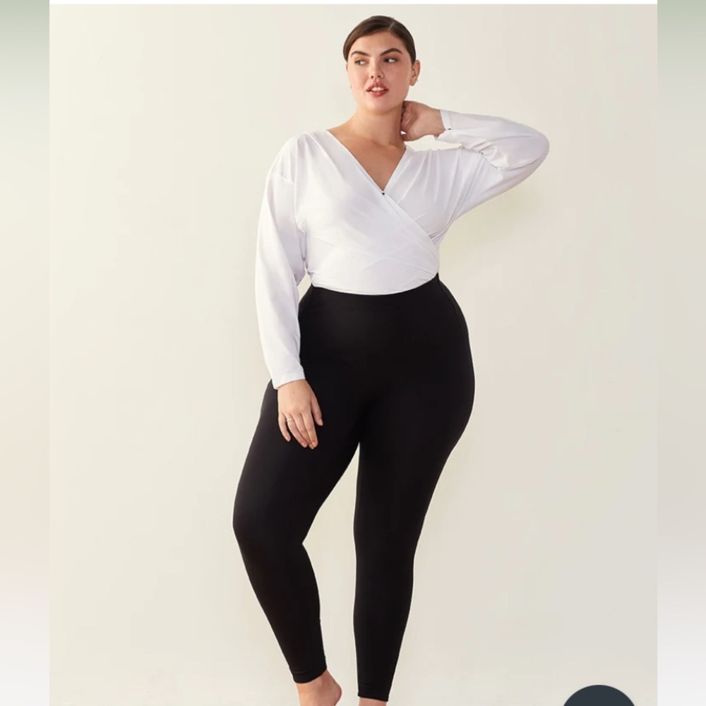 ADAY Layered Up Thermal Leggings, Medium, Black, excellent condition